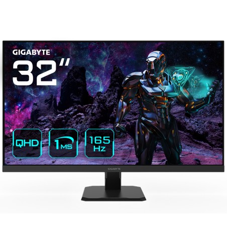 GIGABYTE GS32Q 80 cm Quad HD Gaming Monitor - 2560 x 1440 Pixel, Sleek Black Design for Ultimate Visual Experience - Model No: 4